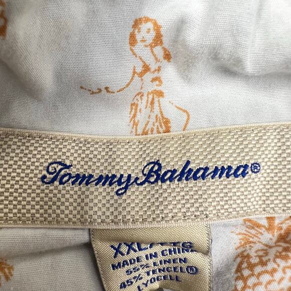 Tommy Bahama Linen shorts men’s XXL cargo elastic waste w/ a drawstring, pockets - Picture 4 of 9